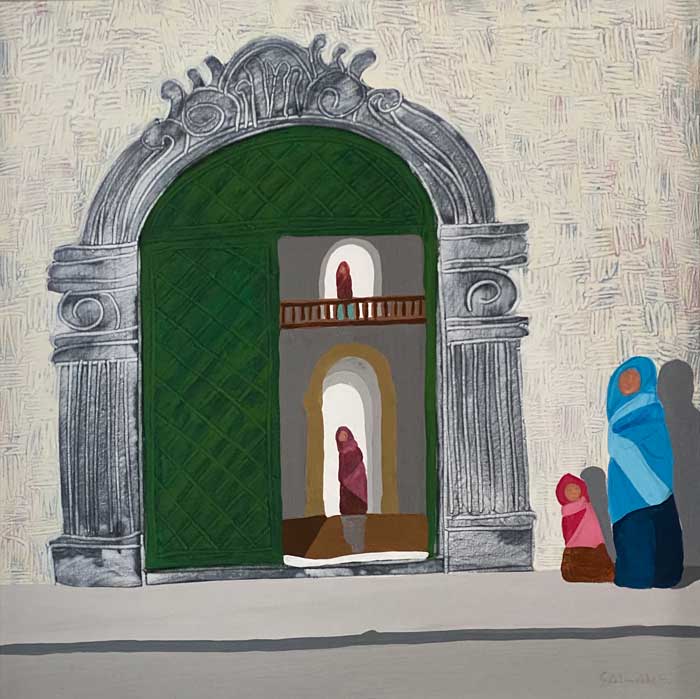 Portón verde de Gilberto Almeida